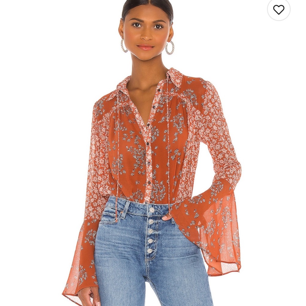Free People Bell Sleeve top